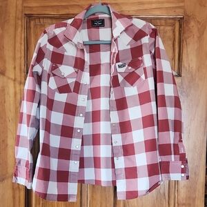 Kimes Ranch Red and White Buffalo Check Button-Down Shirt